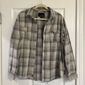 RipCurl Men’s Gray Plaid Flannel